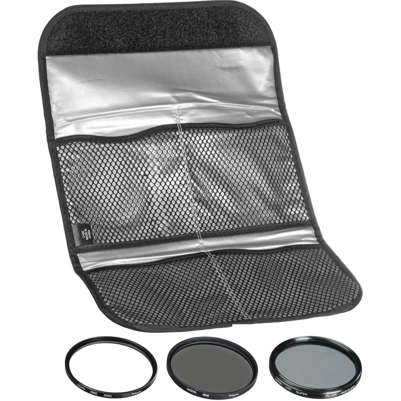 Hoya 37mm 3 Digital Slim Filter Set II (HMC UV/Circular Polarizer / ND8) with Pouch